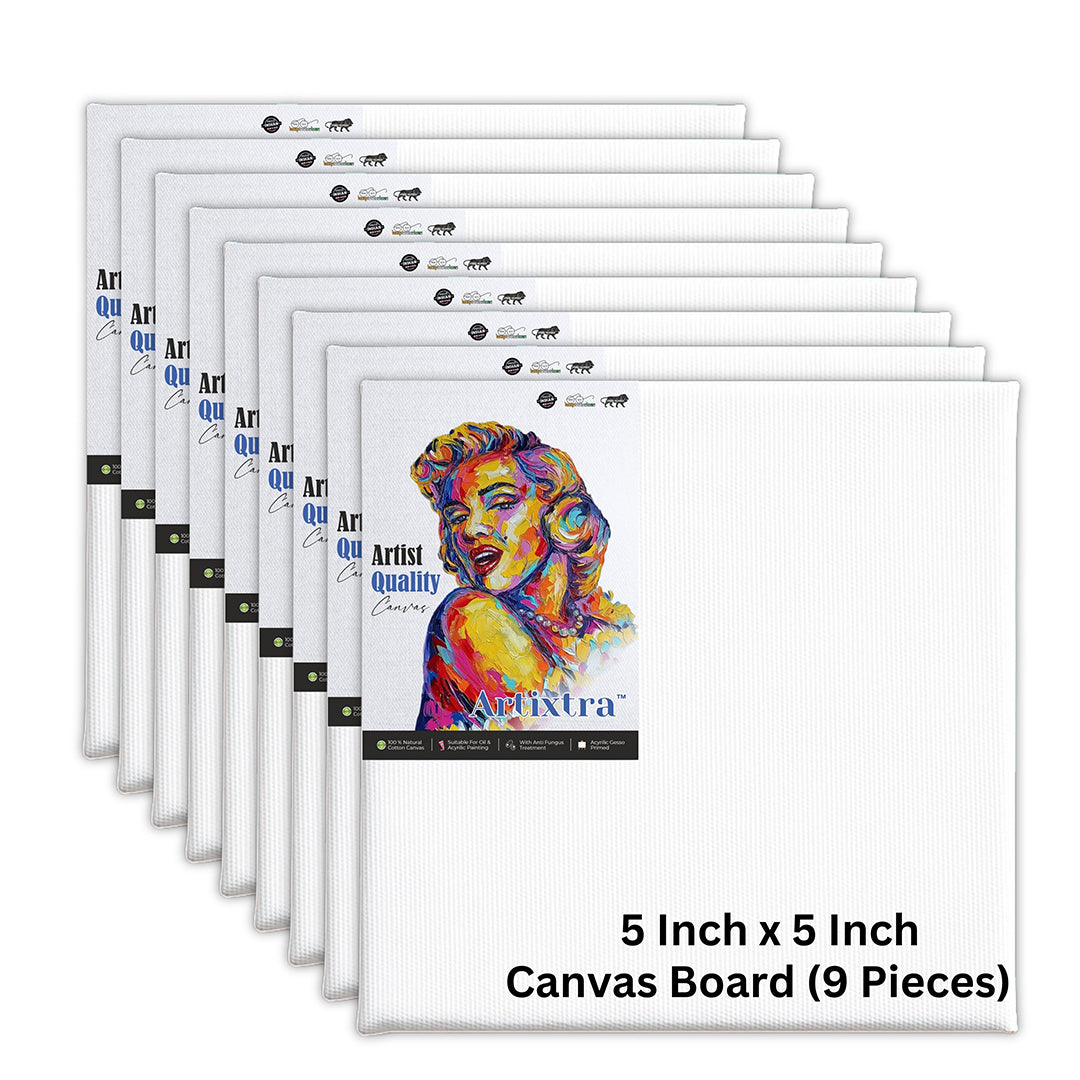 Canvas Board 5X5 Pack Of 9 Image 1