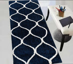 Microfiber Anti-Slip Doormat for Home & Bathroom Entrance Blue Rectangular Mat (2x5 Feet) Image 1