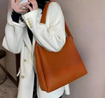 Handbag For Women And Girls Stylish Tan PU Leather Bag Image 3