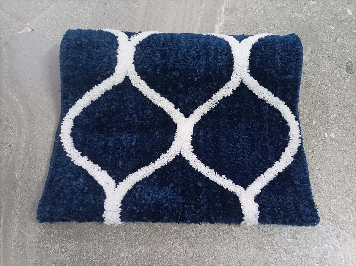 Microfiber Anti-Slip Doormat for Home & Bathroom Entrance Blue Rectangular Mat (2x5 Feet) Image 3