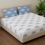 Cotton (90x100 Inch) Double Size Bedsheet With 2 Pillow Cover in Multicolor Image 1