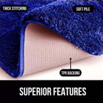 PVC Anti-Slip Doormat for Home & Bathroom Entrance Blue Rectangular Mat (40x60 cm) Image 2