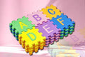 36 Pieces Mini Puzzle Foam Mat For Kids Interlocking Learning Alphabet And Number Mat For Kids Multi Color Image 1