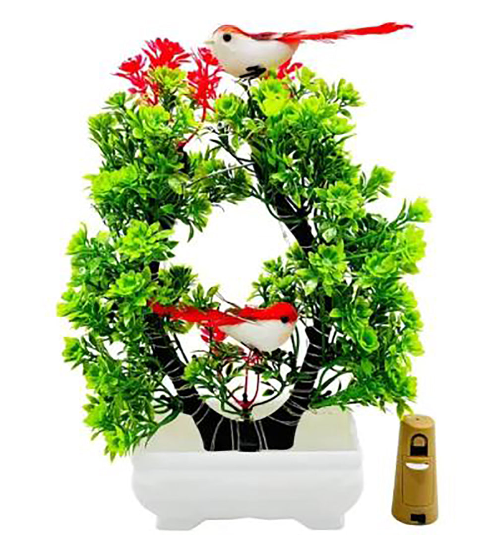 Artificial Bonsai Tree With Light Sparrow Living Room Dining Table Decor Home office Party Ocassion Indoor Decor Festival Gift For Couple Image 1