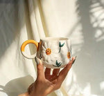 Ceramic Daisy Bloom 3D Mug Handcrafted Ceramic Masterpiece Premium Quality Materials Daisy Print Teacoffee Mug Teacoffee Daisy Cup Microwave Safe Handpainted And Handcrafted Mug Image 2