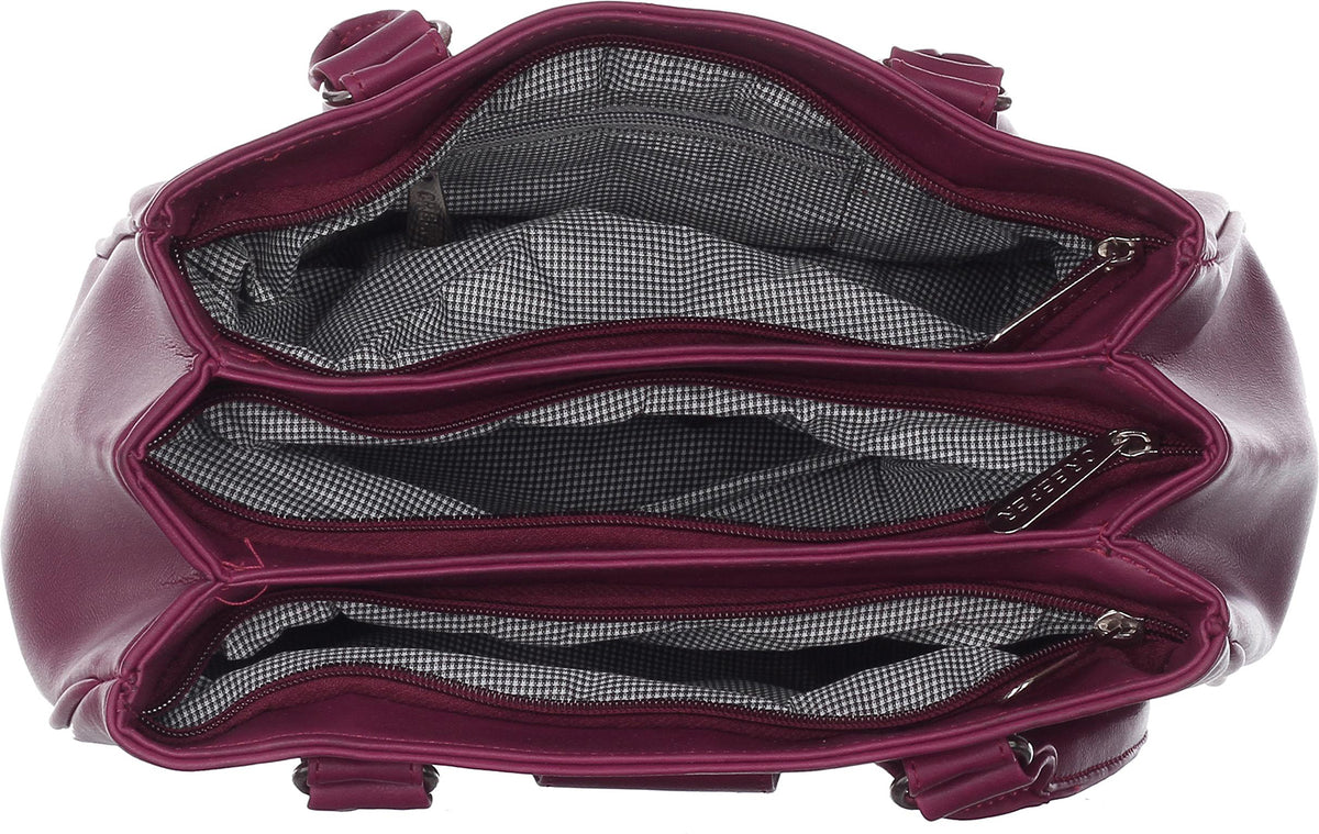 Handbag For Women And Girls Stylish violet PU Leather Bag Image 4
