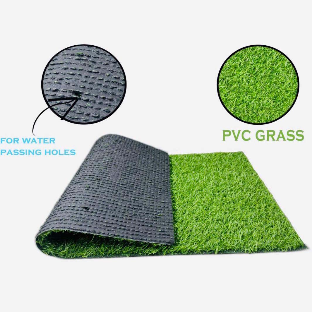 Artificial Grass Anti-Slip Doormat for Home & Bathroom Entrance Green Rectangular Mat (37x57 cm) Image 2