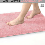Microfiber Anti-Slip Doormat for Home & Bathroom Entrance Pink Rectangular Mat (40x60 cm) Image 2