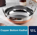 Copper Bottom Kadhai Stainless Steel Image 1