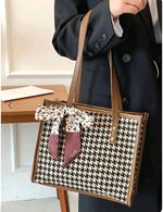 Handbag For Women And Girls Stylish Black & White PU Leather Bag Image 4