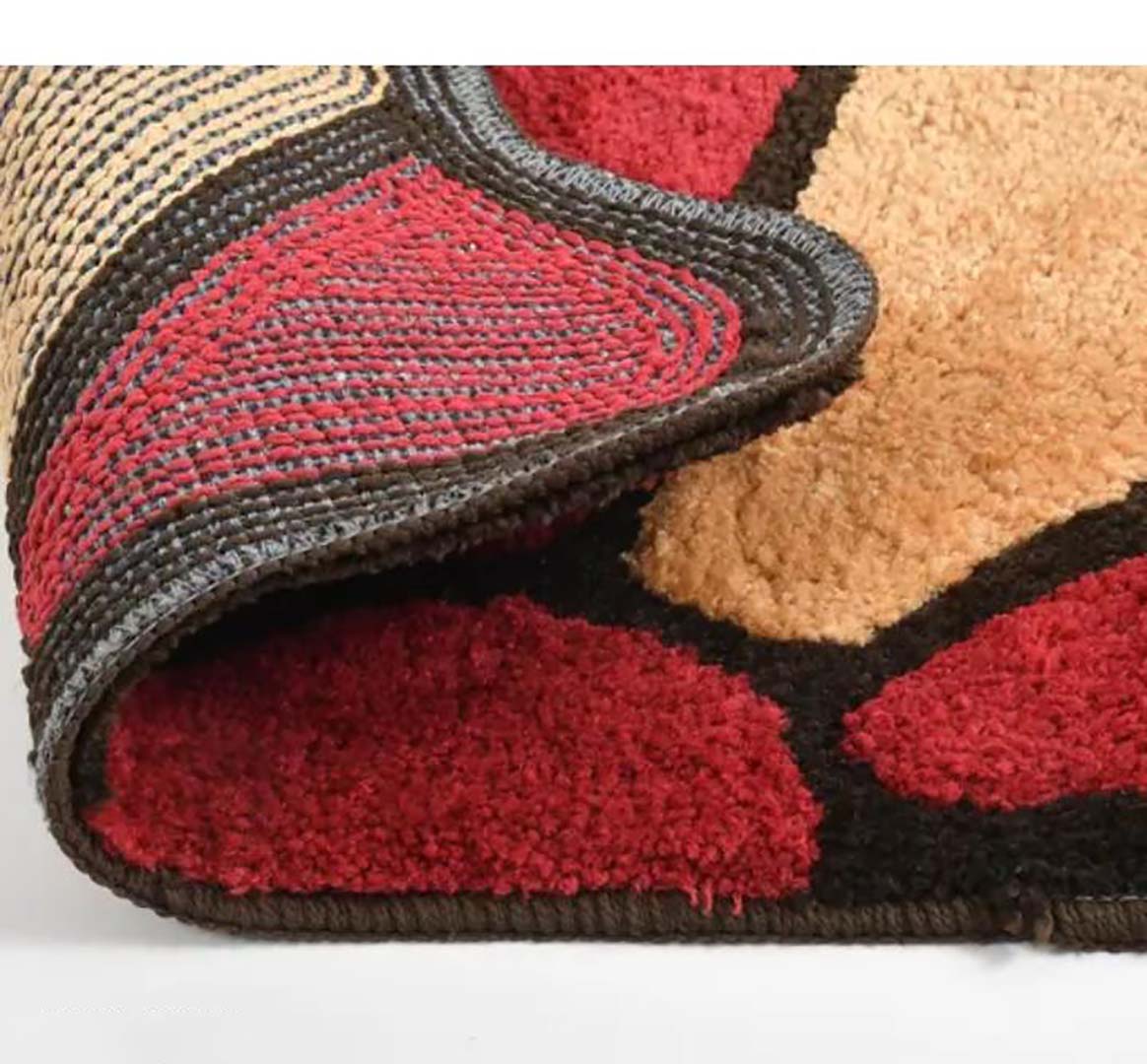 Microfiber Anti-Slip Doormat for Home & Bathroom Entrance Multicolor Semi Circle Mat (45x70 cm) Image 2