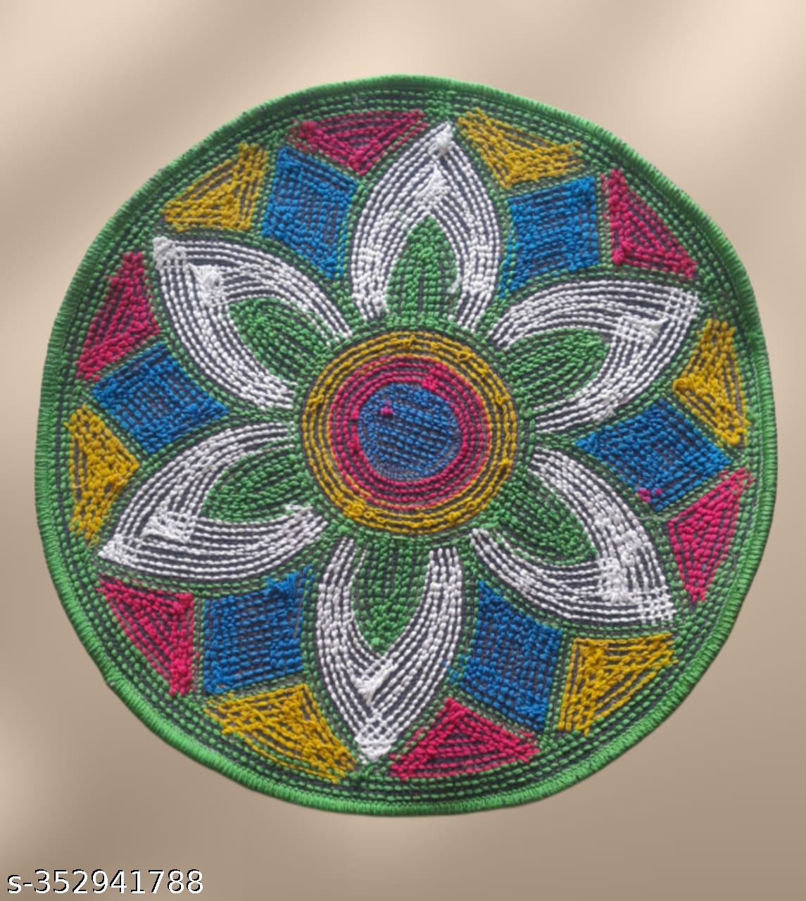 Microfiber Anti-Slip Doormat for Home & Bathroom Entrance Multicolor Round Mat (58 cm) Image 4