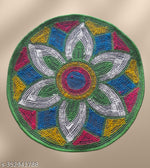 Microfiber Anti-Slip Doormat for Home & Bathroom Entrance Multicolor Round Mat (58 cm) Image 4