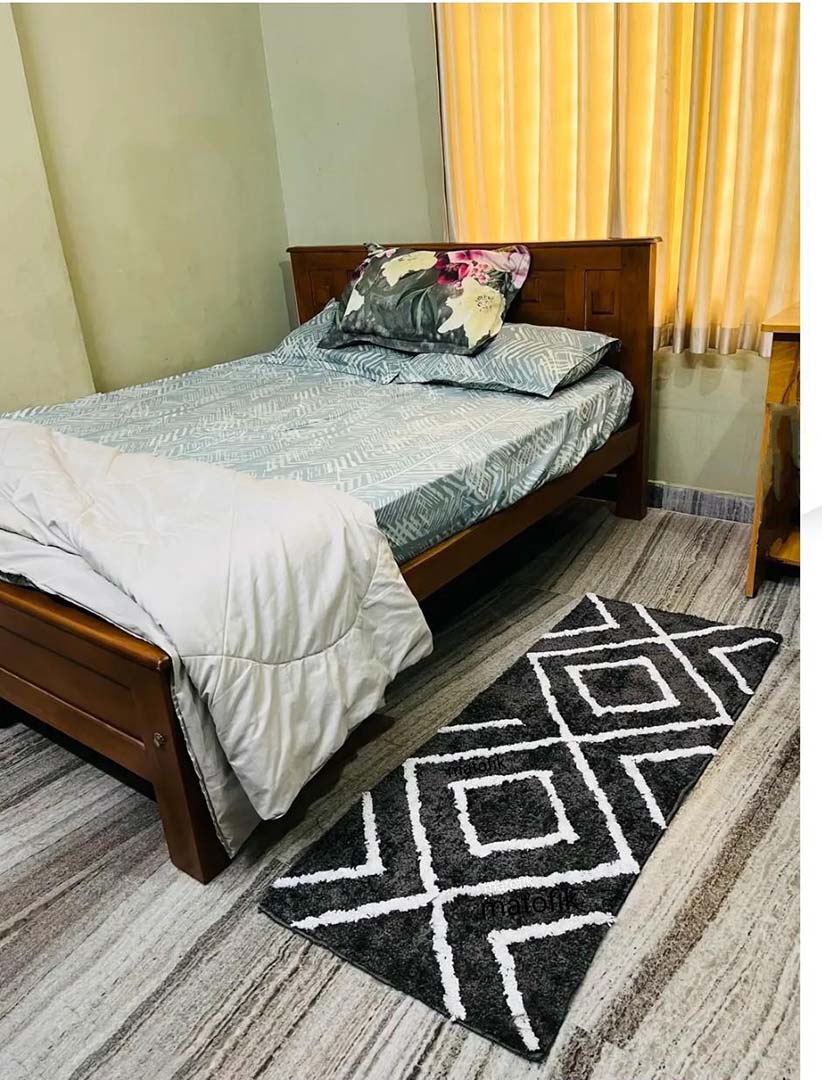 Microfiber Anti-Slip Doormat for Home & Bathroom Entrance Grey Rectangular Mat (2x5 Feet) Image 1