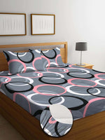 Glace Cotton (78x72 Inch) Double Size Bedsheet With 2 Pillow Cover in Multicolor Image 1