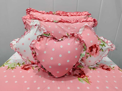 Cotton (90x100 Inch) Double Size Bedsheet With 2 Pillow Cover in Pink Color Image 1
