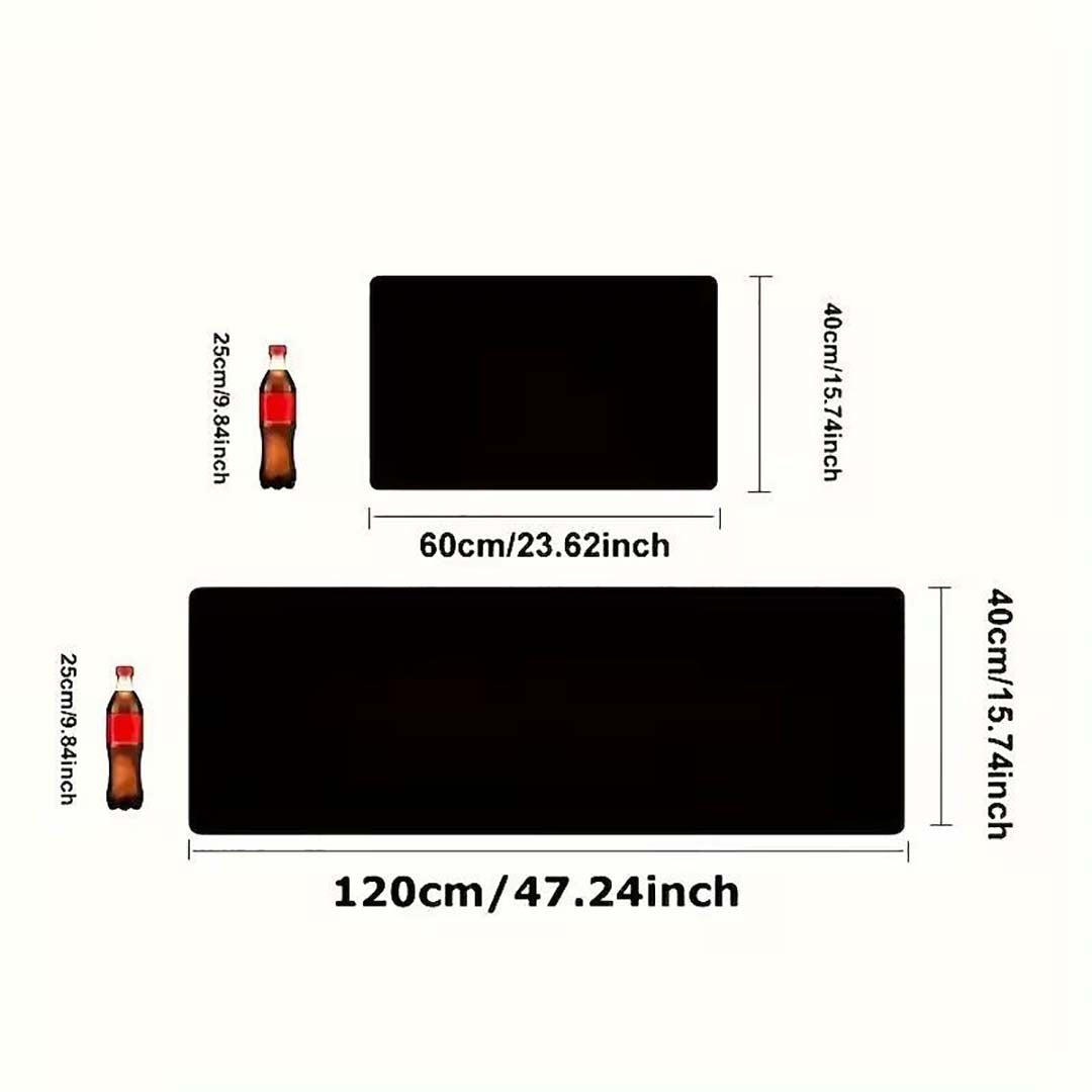 Memory Foam Anti-Slip Doormat for Home & Bathroom Entrance Grey Rectangular Mat (120x40 & 40x60 cm) 2 Pcs Image 3