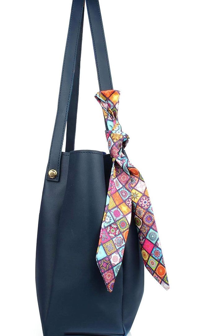 Handbag For Women And Girls Stylish blue PU Leather Bag Image 4