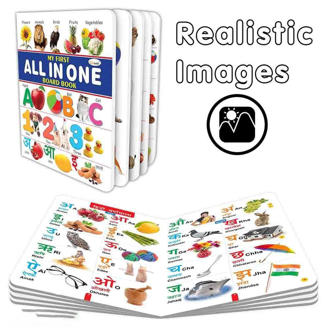 All In One Picture Board Book For Toddlers Early Learning Colors Shapes Animals And Abcs Sturdy Durable Educational Book For All Kids Image 2