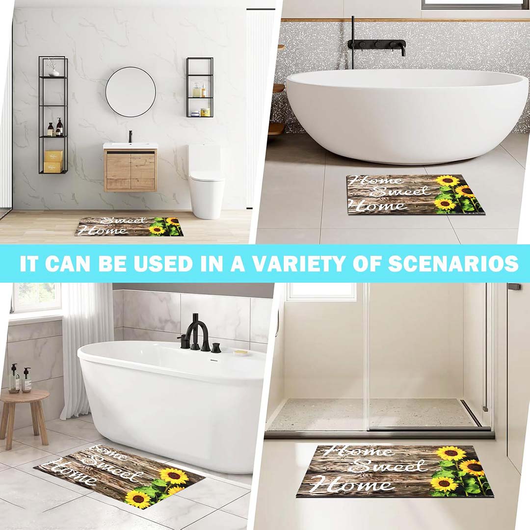 Cotton Anti-Slip Doormat for Home & Bathroom Entrance Multicolor Rectangular Mat (40x60 cm) Image 3