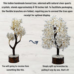 White Crystal Tree Good Luck Showpiece For Home Decor Items Crystals Gemstones Bonsai Money Tree For Good Luck Decoration Gift Item 10 12 Inch Clear Quartz Golden Wire200 Beads Image 3