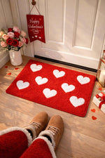 Microfiber Anti-Slip Doormat for Home & Bathroom Entrance Red Rectangular Mat (40x60 cm) Image 1