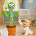 Dancing Cactus Talking Toy Cactus Plush Rechargeable Toy Wriggle Singing Recording Repeat For Babies Children Playing Home Decorate Toy Image 1