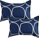 Glace Cotton (78x72 Inch) Double Size Bedsheet With 2 Pillow Cover in Blue Color Image 4