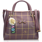 Handbag For Women And Girls Stylish violet PU Leather Bag Image 1