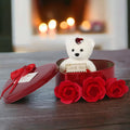 Valentine Gift Artificial Flower Soft Toy Showpiece Greeting Card Image 1