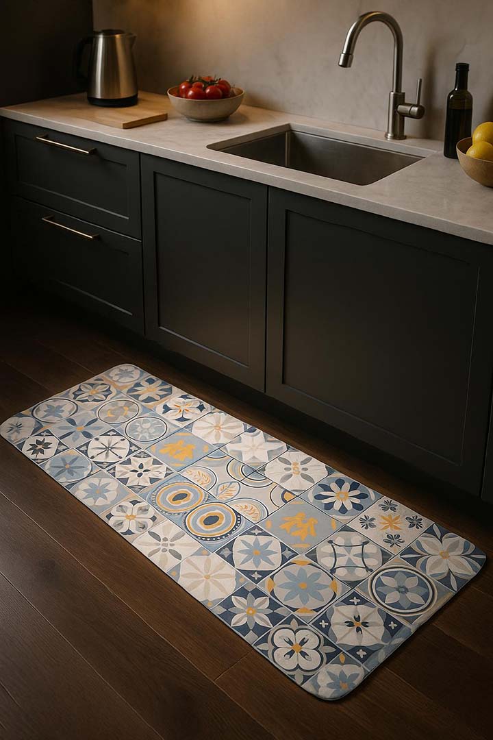 Synthetic Anti-Slip Doormat for Home & Bathroom Entrance Multicolor Rectangular Mat (40x60 & 40x12 cm) 2 Pcs Image 4