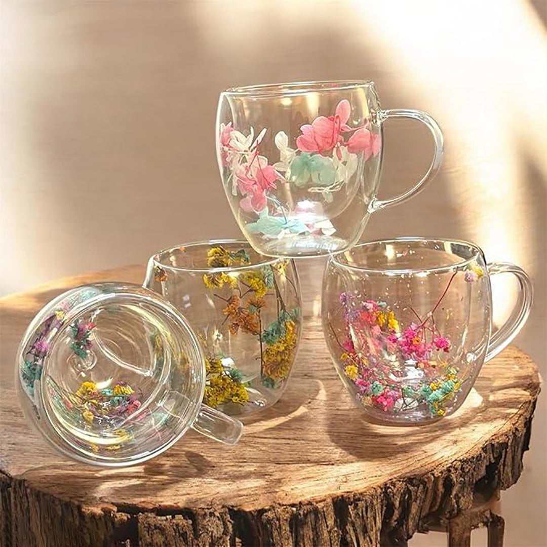 Flower Glass Mug Image 4