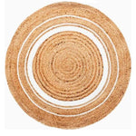 Jute Anti-Slip Doormat for Home & Bathroom Entrance Beige round Mat (80 cm) Image 4