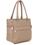 Handbag For Women And Girls Stylish Beige PU Leather Bag Image 3