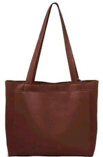 Handbag For Women And Girls Stylish Brown PU Leather Bag Image 2