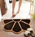 Microfiber Anti-Slip Doormat for Home & Bathroom Entrance Multicolor Semi Circle Mat (45x70 cm) Image 1