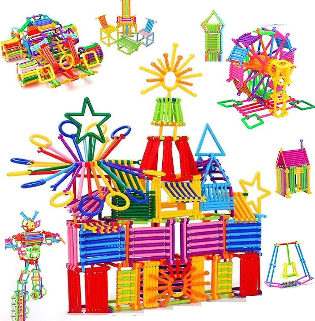 Pureey Diy 100 Smart Stick Building Blocks With Different Shape Game Set Creative Learning Multicolor Image 2