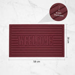 Rubber Anti-Slip Doormat for Home & Bathroom Entrance Maroon rectangular Mat (38x58 cm) Image 3
