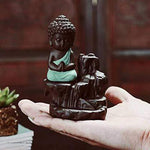 Miss Peach Handicrafted Meditating Monk Buddha Smoke Backflow Incense Burner With 10 Smoke Backflow Incense Cone In Incense Stickssmoke Fountainbuddha Smoke Fountainsmoke Waterfall Fountain Home Decor Image 3