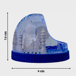 Taj Mahal Water Glitters Figurine Miniature Gift Item For Home Office Gifts And Decor Transparent Showpiece Blue Pack Of 1 Image 2