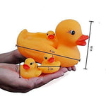 Rattles Multi Color squeeze Chu Chu Ducks Duck Family Bath Rubber Toy Yellow Set Of 4 Chu Chu Sound Bathtub Toys Image 4