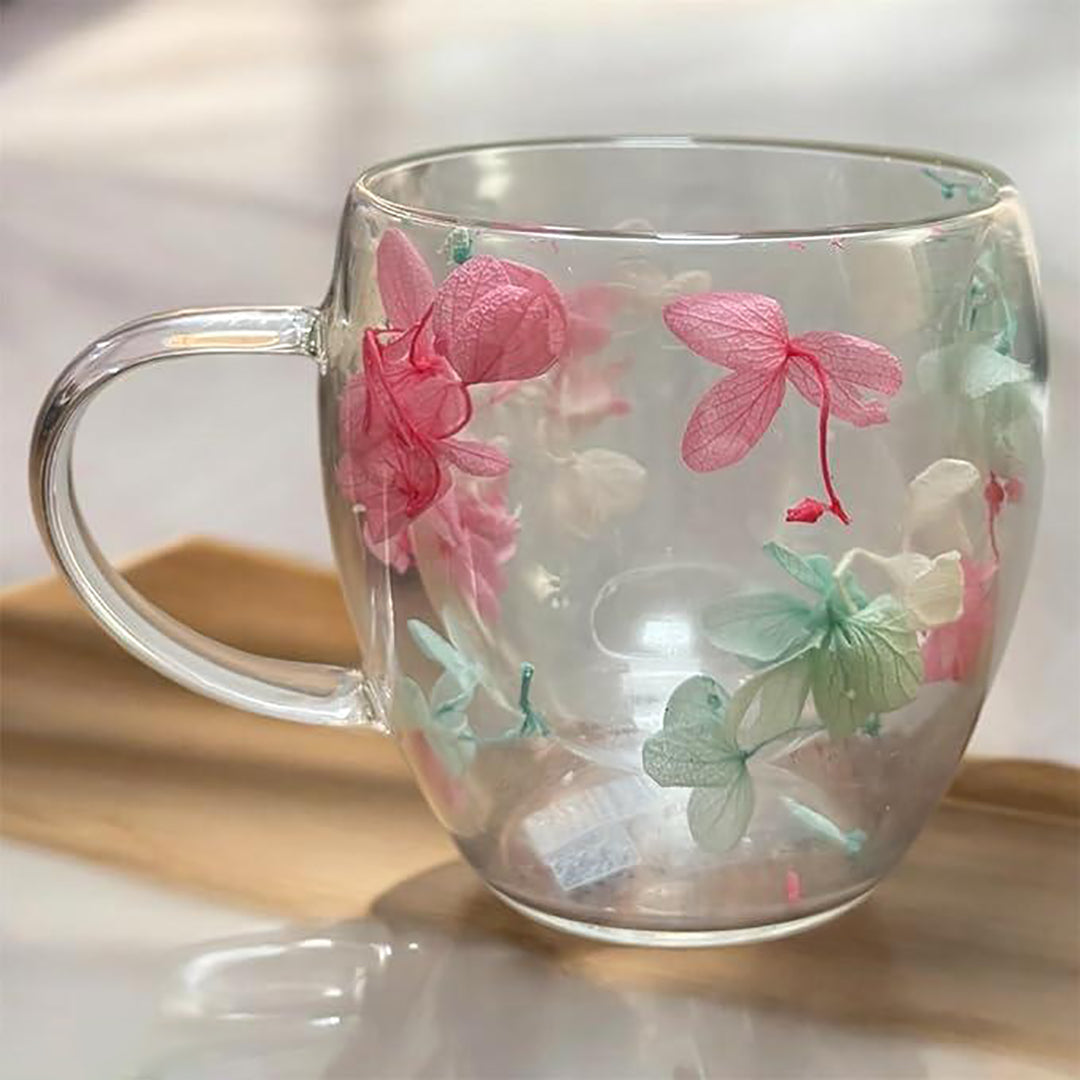 Flower Glass Mug Image 2