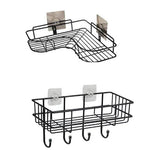 Wall Mounted Double Layer Soap Dish Holder Stainless Steel 2 Stainless Steel Iron Coating Self Adhesive Metal Bathroom Image 3
