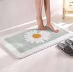 Microfiber Anti-Slip Doormat for Home & Bathroom Entrance Grey Rectangular Mat (40x60 cm) Image 1