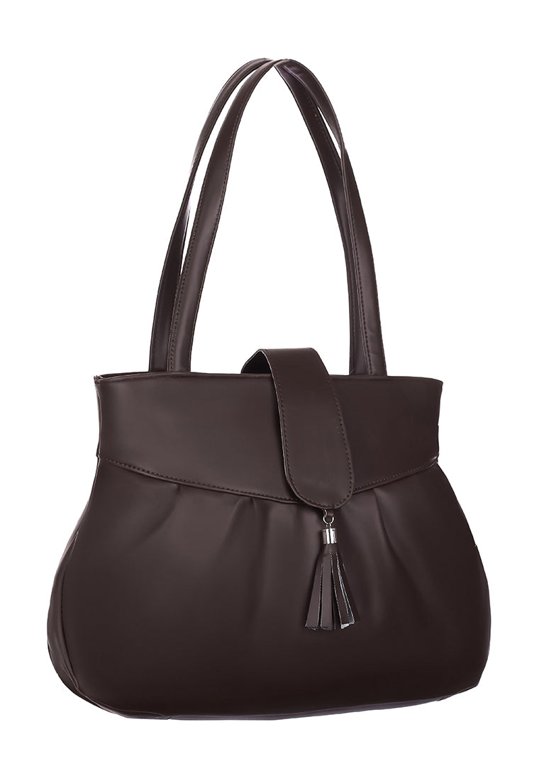 Handbag For Women And Girls Stylish grey PU Leather Bag Image 3