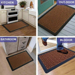 Rubber Anti-Slip Doormat for Home & Bathroom Entrance Brown Rectangular Mat (40x60 cm) Image 4
