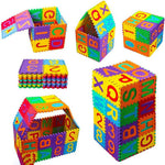Mini Puzzle Foam Mat For Kids Interlocking Learning Alphabet And Number Mat For Kids Multi Color Image 2