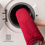 Microfiber Anti-Slip Doormat for Home & Bathroom Entrance Red Rectangular Mat (40x60 cm) Image 4