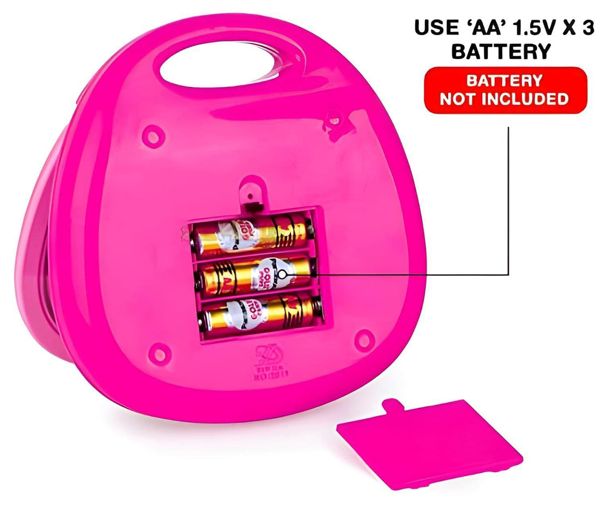 Battery Not Included Educational Learning Laptop Toy With Led Display And Music Effect Babiesgirlsboystoddlers Pink Color Power Source 3Xaa Battery Image 3