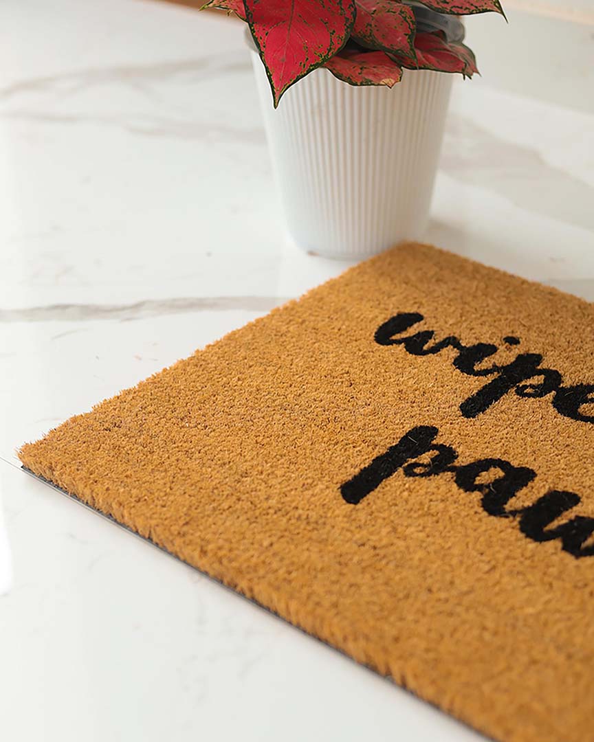 Coir Anti-Slip Doormat for Home & Bathroom Entrance Beige Rectangular Mat (40x60 cm) Image 3